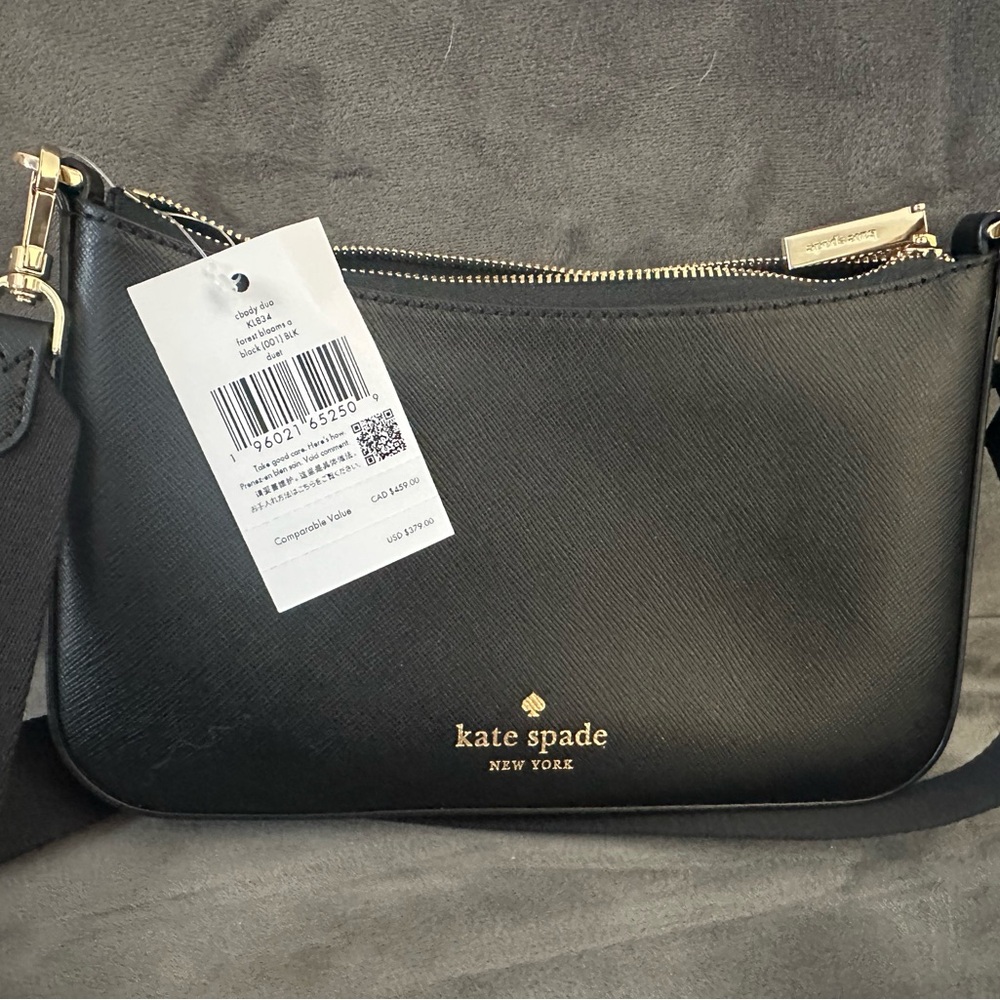 Kate Spade Black Crossbody Bag with Gold Accents - Picture 11 of 12
